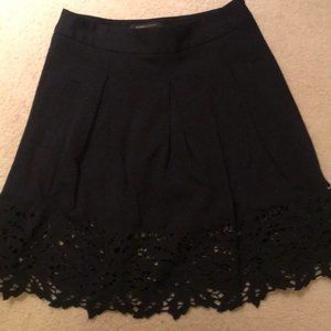 ECU BCBG Max Azria flirgy black lace skirt size 0